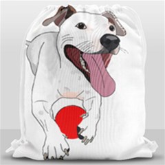 Bulldog T- Shirt Running Bulldog T- Shirt Drawstring Bag (large) by JamesGoode