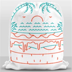 Burger T- Shirt Beach Burger T- Shirt Drawstring Bag (large) by JamesGoode