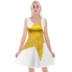 Gold Star T- Shirt Watercolor Gold Star T- Shirt Reversible Velvet Sleeveless Dress by ZUXUMI