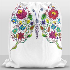 Butterfly T- Shirt Butterfly T- Shirt Drawstring Bag (large) by JamesGoode