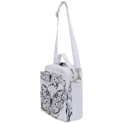 Butterfly T- Shirt Moon Butterfly T- Shirt Crossbody Day Bag by JamesGoode