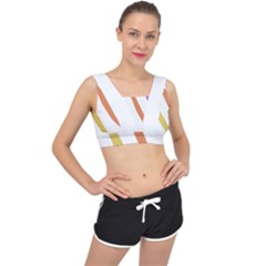 Abstract Pattern T- Shirt Abstract Pattern 6 V-back Sports Bra by EnriqueJohnson