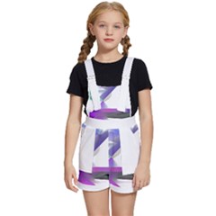 Abstract T- Shirt Purple Northern Lights Colorful Abstract T- Shirt Kids  Short Overalls by EnriqueJohnson