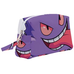 Purple Funny Monster Wristlet Pouch Bag (large) by Sarkoni