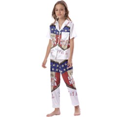 Trump 2024 The Final Battle Kids  Satin Short Sleeve Pajamas Set by 13stars