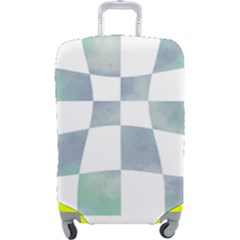 Checkerboard T- Shirt Psychedelic Watercolor Check Aqua T- Shirt Luggage Cover (large) by EnriqueJohnson