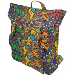 Grateful Dead Pattern Buckle Up Backpack by Sarkoni