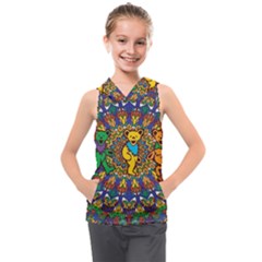 Grateful Dead Pattern Kids  Sleeveless Hoodie by Sarkoni