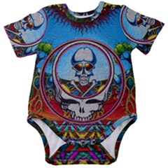 Grateful Dead Wallpapers Baby Short Sleeve Bodysuit by Sarkoni