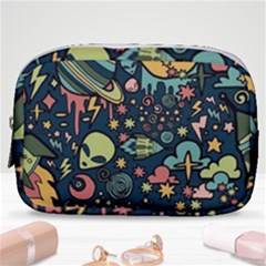 Alien Rocket Space Aesthetic Make Up Pouch (small) by Sarkoni