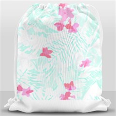 Hawaii T- Shirt Hawaii Flower Bird Fashion T- Shirt Drawstring Bag (large) by EnriqueJohnson