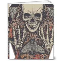 Gray And Multicolored Skeleton Illustration 8  X 10  Softcover Notebook by uniart180623