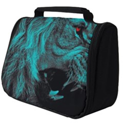 Angry Male Lion Predator Carnivore Full Print Travel Pouch (big) by uniart180623