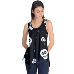 Skull Pattern Sleeveless Tunic by Ket1n9