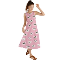 Girly Girlie Punk Skull Summer Maxi Dress by Ket1n9