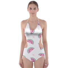 Watermelon Wallpapers  Creative Illustration And Patterns Cut-out One Piece Swimsuit by Ket1n9