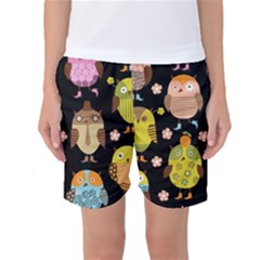 Cute Owls Pattern Women s Basketball Shorts by Ket1n9