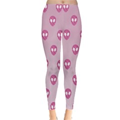 Alien Pattern Pink Everyday Leggings  by Ket1n9