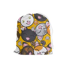 Cats-cute-kitty-kitties-kitten Drawstring Pouch (large) by Ket1n9