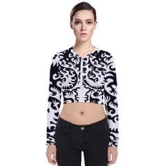 Ying Yang Tattoo Long Sleeve Zip Up Bomber Jacket by Ket1n9