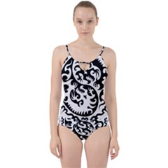 Ying Yang Tattoo Cut Out Top Tankini Set by Ket1n9