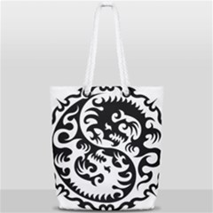 Ying Yang Tattoo Full Print Rope Handle Tote (small) by Ket1n9