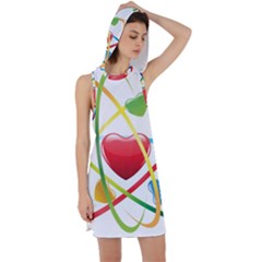 Love Racer Back Hoodie Dress by Ket1n9