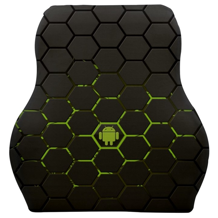 Green Android Honeycomb Gree Car Seat Velour Cushion 