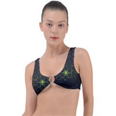 Green Android Honeycomb Gree Ring Detail Bikini Top by Ket1n9