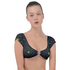 Green Android Honeycomb Gree Cap Sleeve Ring Bikini Top by Ket1n9