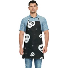 Skull Pattern Kitchen Apron by Ket1n9