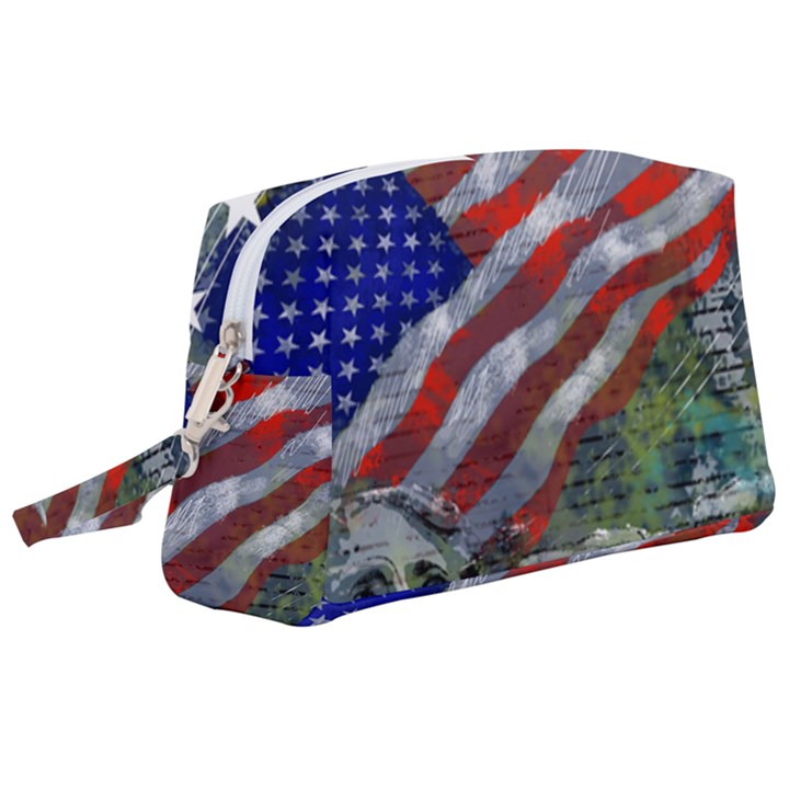 Usa United States Of America Images Independence Day Wristlet Pouch Bag (Large)