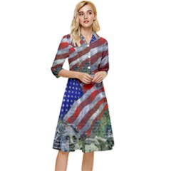 Usa United States Of America Images Independence Day Classy Knee Length Dress by Ket1n9