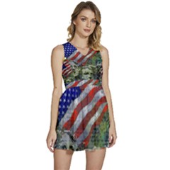 Usa United States Of America Images Independence Day Sleeveless High Waist Mini Dress by Ket1n9