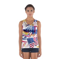 Independence Day United States Of America Sport Tank Top  by Ket1n9