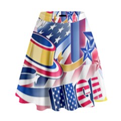 Independence Day United States Of America High Waist Skirt by Ket1n9