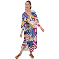 Independence Day United States Of America Grecian Style  Maxi Dress by Ket1n9