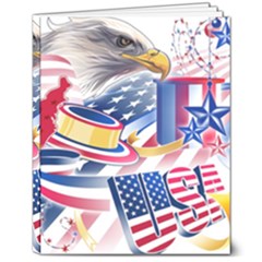 Independence Day United States Of America 8  X 10  Softcover Notebook by Ket1n9