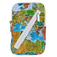 World Map Belt Pouch Bag (small) by Ket1n9