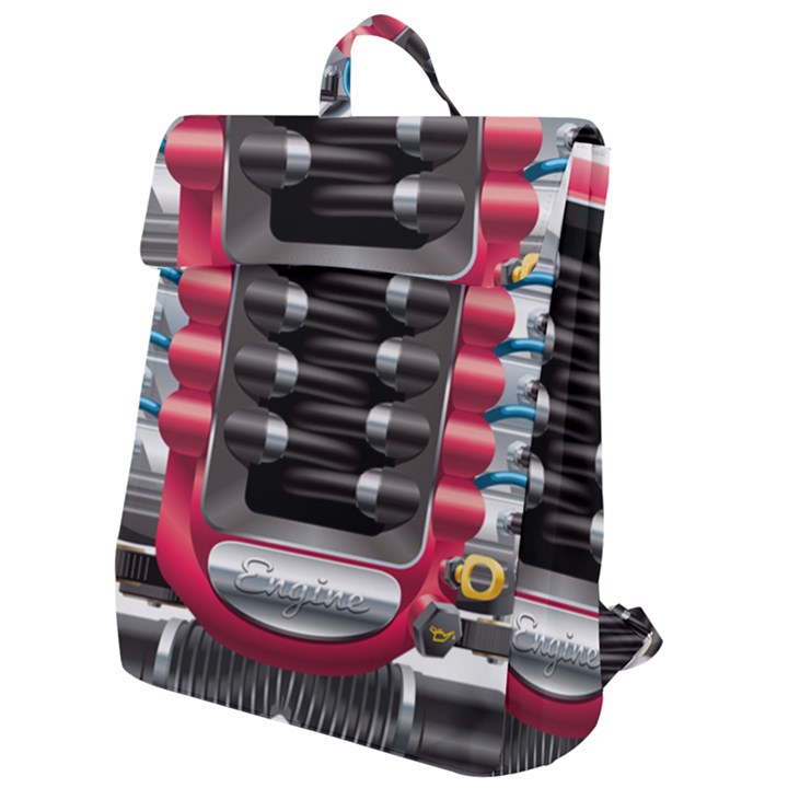 Car Engine Flap Top Backpack