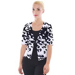 Ying Yang Tattoo Cropped Button Cardigan by Ket1n9