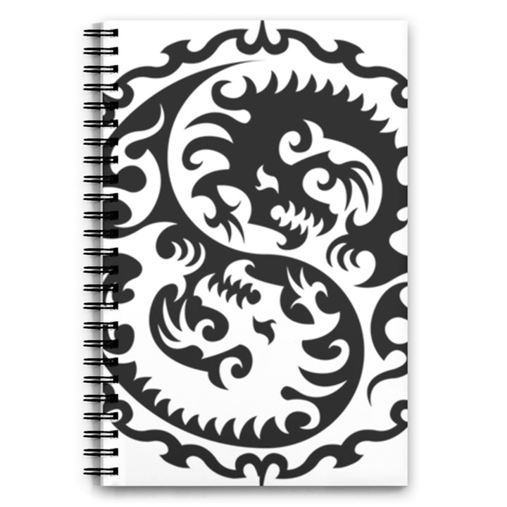 Ying Yang Tattoo 5.5  x 8.5  Notebook