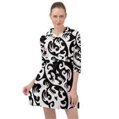 Ying Yang Tattoo Mini Skater Shirt Dress by Ket1n9