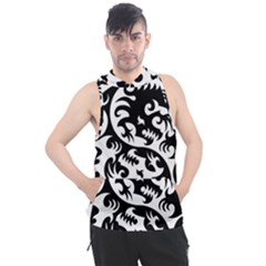 Ying Yang Tattoo Men s Sleeveless Hoodie by Ket1n9