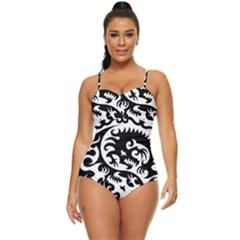 Ying Yang Tattoo Retro Full Coverage Swimsuit by Ket1n9