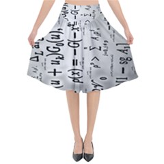 Science Formulas Flared Midi Skirt by Ket1n9