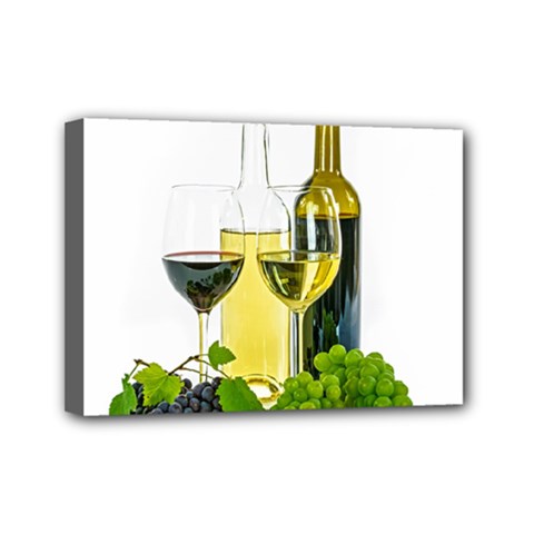 White-wine-red-wine-the-bottle Mini Canvas 7  X 5  (stretched) by Ket1n9