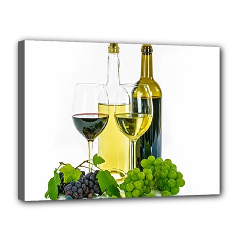 White-wine-red-wine-the-bottle Canvas 16  X 12  (stretched) by Ket1n9