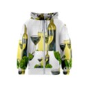 White-wine-red-wine-the-bottle Kids  Zipper Hoodie View1