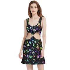 Christmas Star Gloss Lights Light Velour Cutout Dress by Ket1n9